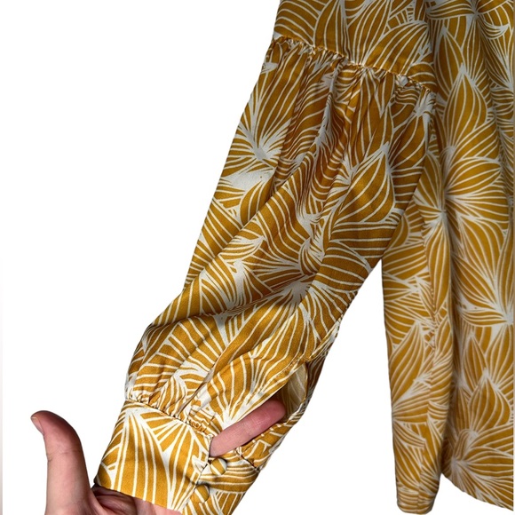 ANTHROPOLOGIE XL ByEgreis Doris Vacation Floral Long Sleeve Boxy Bateau Neck Top - Picture 8 of 12